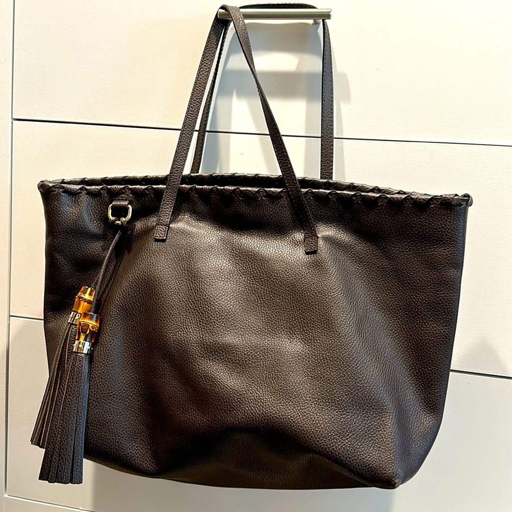 Gucci Bamboo Tassel Tote Bag